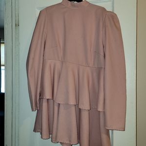 Blush ruffle dress
